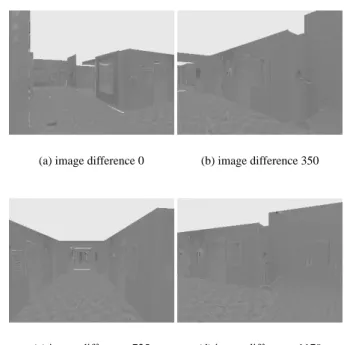 Figure 4: Qualitative evaluation of MI based pose estimation con- con-vergence. Difference between some reference images and images generated at optimal estimated pose.