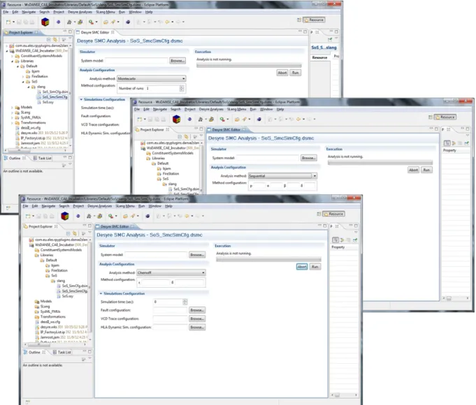 Figure 9: DESYRE/PLASMA Statistical Model Checking session configuration