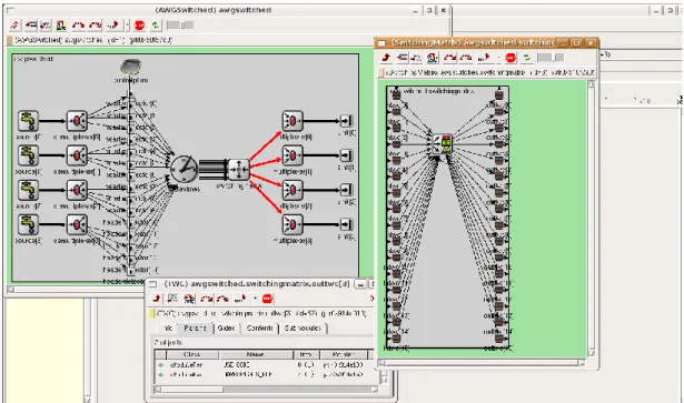 Figure 1. Screenshot of the software GUI. It exploits OMNeT++ libraries to give a deep access to modules and  functional parameters