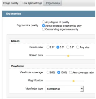 Fig. 7. Configuration interface derived from the FM in Figure 6