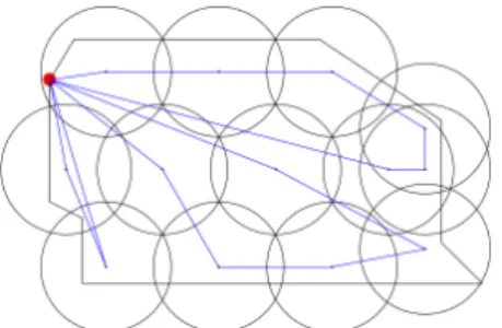 Fig. 9. Optimal RDS tour with a limited capacity of 6.