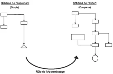 Figure 3-5 — Rôle de l’apprentissage dans la théorie des schémas 3.3.2.3 Les théories et les modèles mentaux