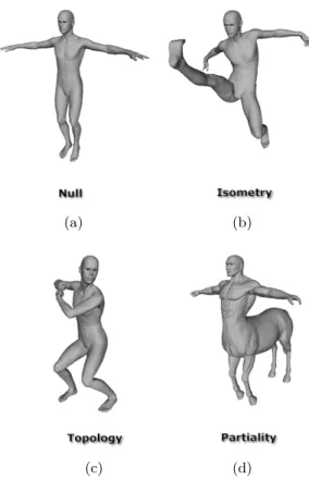 Figure 7: Precision vs Recall plots for some classes of shape transformations