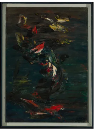 Figure 10.  Fernand Leduc, Élan, 1948, Huile sur toile, 46 X 33 cm, Musée national des  beaux-arts du Québec, Québec