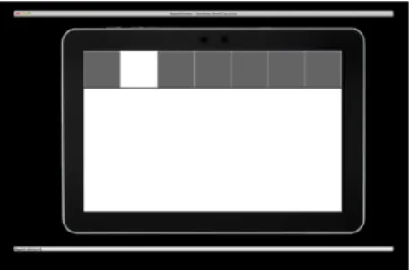Figure 5. An example, with N = 7, of a stimulus of Exp. 2, as  displayed on the laptop screen