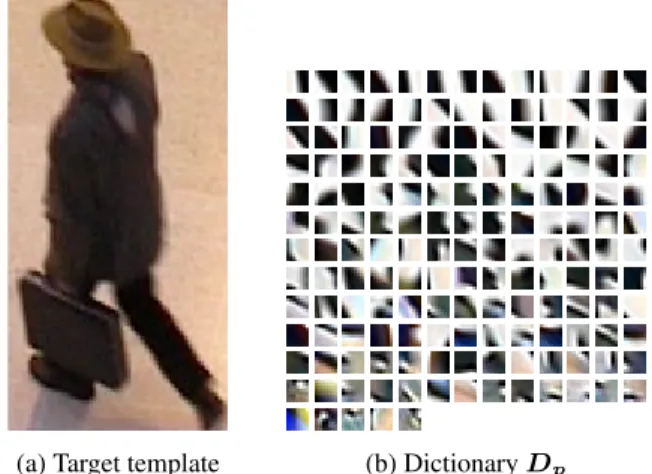 Fig. 1: Atoms of a learnt dictionary by order of contributions in the image.