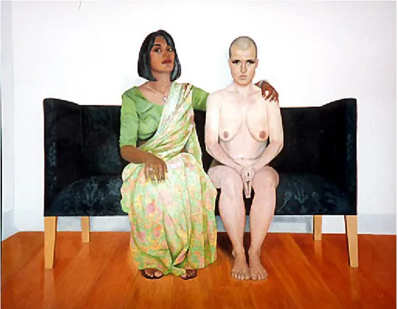 Figure 1.14 : Sadie Lee, Skin, 1994  Huile sur toile, 155 x 122cm, Pour vente. 