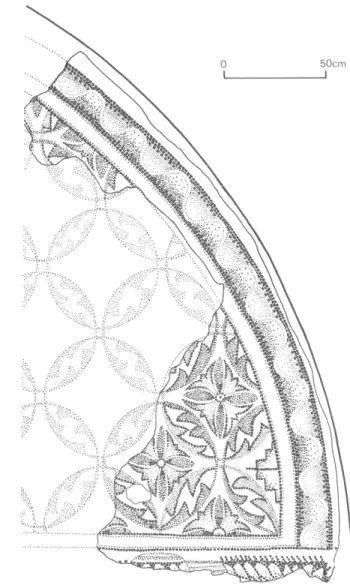 Fig.  13  — Séviac. Tapis à décor de cercles en  acanthe sécants qui appartient à l'abside n