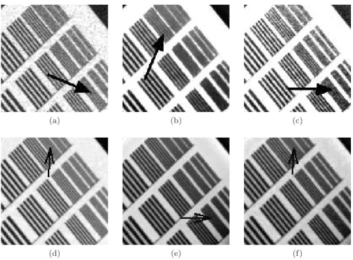 Figure 6: Resolution grid of the phantom: top row = 10µGy and bottom row = 215µGy;