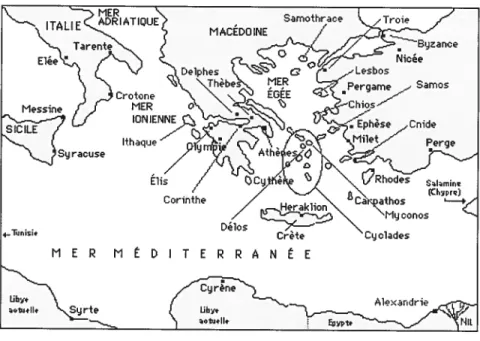 Figure 1. Carte de la Grèce antique