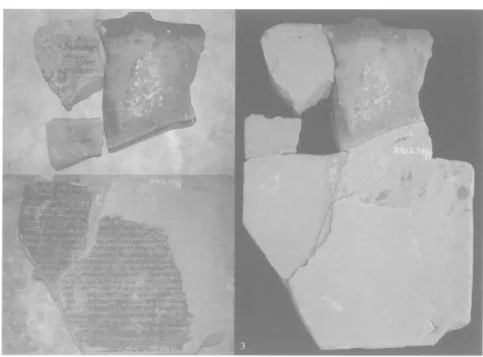 Fig.  12 :  inscription K.  1005  :  1  .  fragments VP I 452-1  à 3  ;  2. VP I  149-1  à 2  ;  3