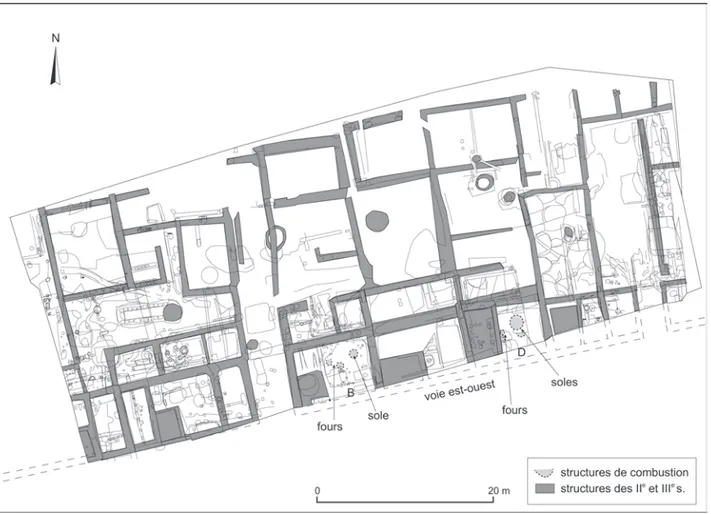 Fig. 118 – Plan de la fouille des Ateliers municipaux  