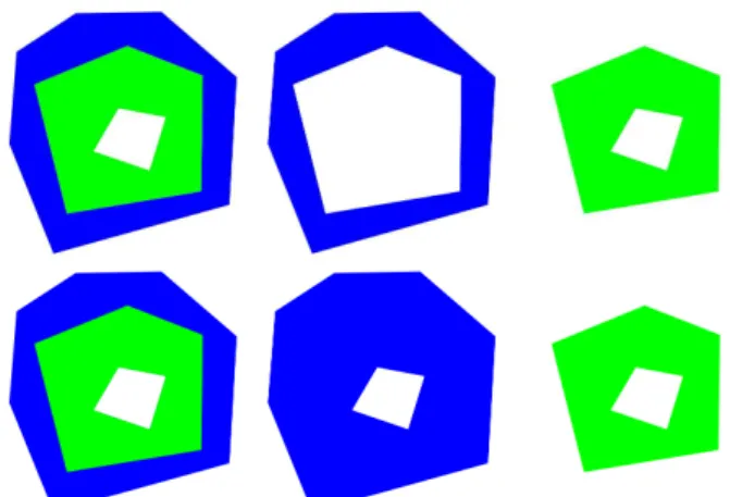 Figure 4 Two black triangles (a) with common anti- anti-aliasing problem (b) and without (thanks to SuperPath) 