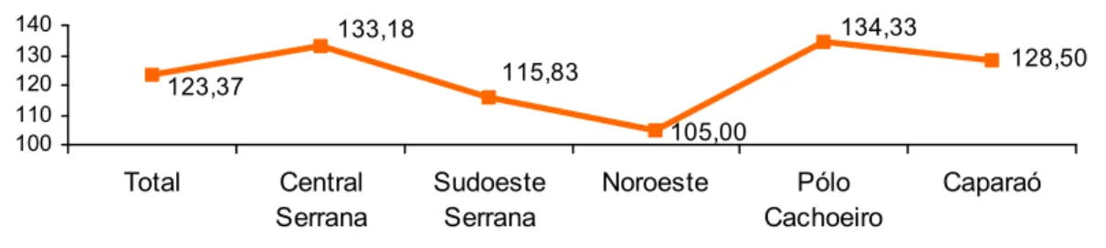 Gráfico 19 - Preço médio(R$) por saca beneficiada pago ao meeiro pelo produtor.