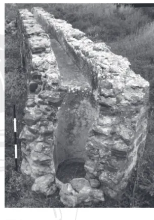 Fig. 10. Puits de rupture de pente en amont du pont  Chorrera de l’aqueduc de Punta Paloma (cl