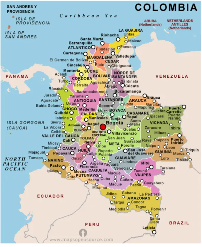 Figure 1 : Carte de la Colombie 4