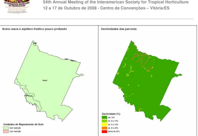 FIGURA 2 – Mapa das restrições à aplicação do biossólido no município de Sooretama. 