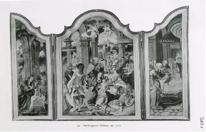 Figure 20.  Attribué à un Maître anversois, Triptyque de l’Adoration des Mages, vers  1510, vente aux enchères de juin 1940, Vendu à Berlin par Lange (Hans