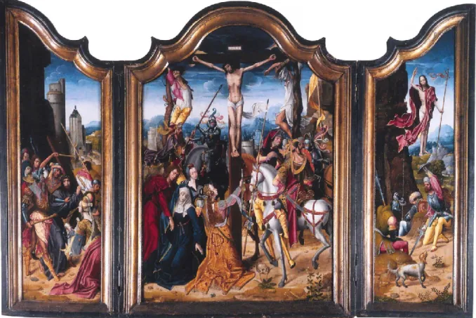 Figure 22. Adriaen van Overbeke, Triptyques de La Crucifixion, Musée Maagdenhuis. 