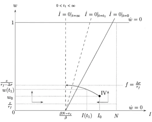 Figure  1.8:  Open-access  dynamics  with initial state of type  IV  1 