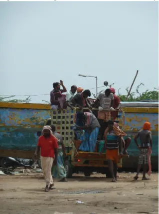 Figure 1 : Réfugiés Sri Lankais arrivant au port de Pondichéry 