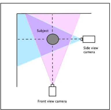Figure 3.1 – Setup for two synchronized cameras The Orthographic Perspective model