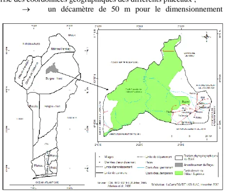 Figure 1 : Localisation du secteur d’étude (Arrondissement de Bagou)  1.3Matériel 