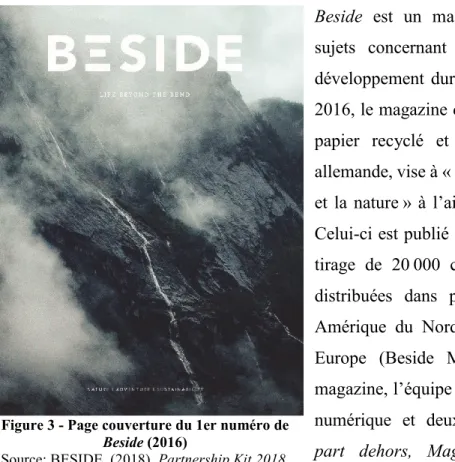 Figure 3 - Page couverture du 1er numéro de  Beside (2016) 