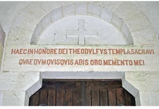 Fig. 4 – Germigny, inscription moderne sur le linteau de la porte latérale