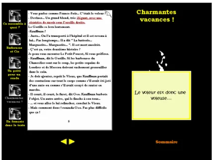 Figure 5. Exemple d’annotation relative à l’énigme 
