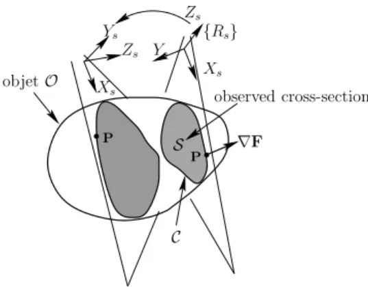 Fig. 1. Interaction between the 2D ultrasound probe and the concerned object
