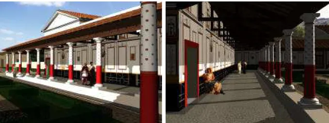 Fig. 10 et 11 : la villa et ses dépendances dans son site.