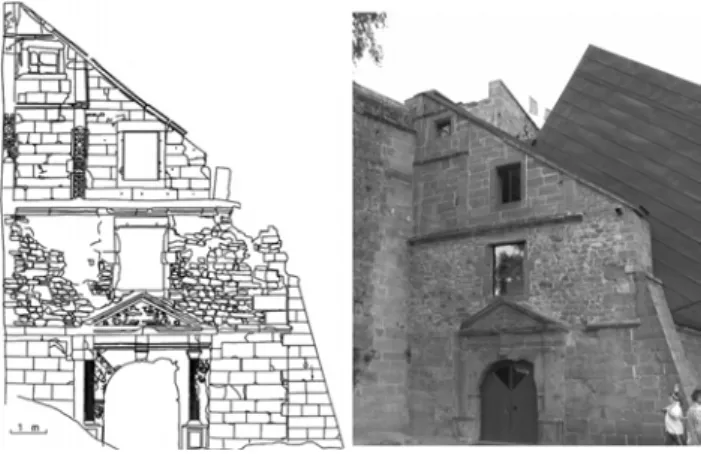 Figure 10 : Château du Lichtenberg : relevé  photogrammétrique de 1992 et restauration en 1998 et 