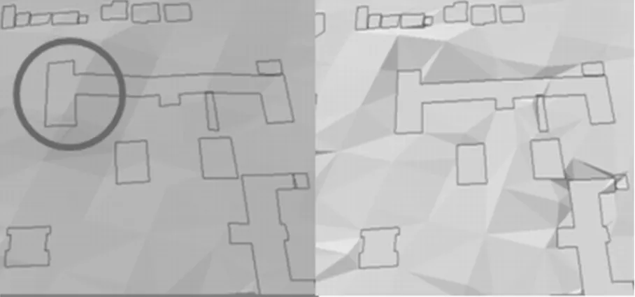 Fig. 8. Re-triangulation du MNT 