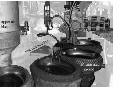 Fig. 2. The instrumented mould in its industrial context just before the delivery.