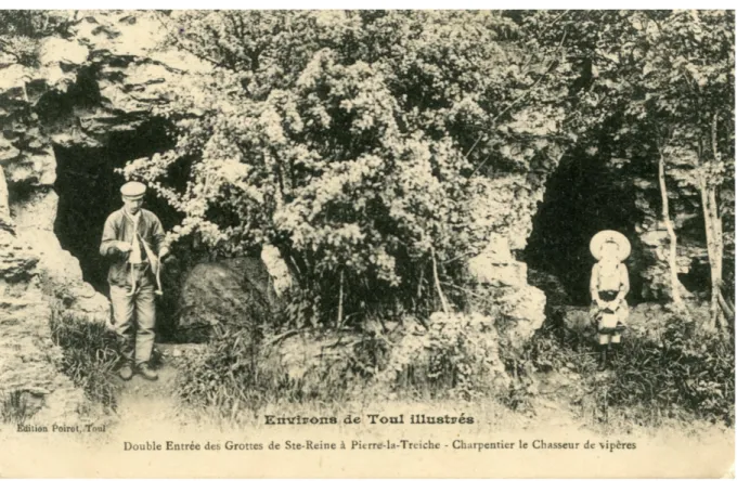 Figure 2 : Les Grottes de Sainte-Reine, à Pierre-la-Treiche (Meurthe-et-Moselle). 