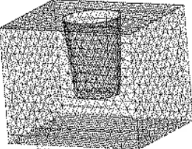 Figure 11: Meshing of the surfaces for the plastic-cup mold