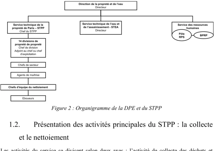 Figure 2 : Organigramme de la DPE et du STPP 