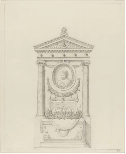 fig. 1. Laure Labrouste, monument  funéraire dédié à une femme. (s.d.)  Musée d’Orsay, ARO 2009-49