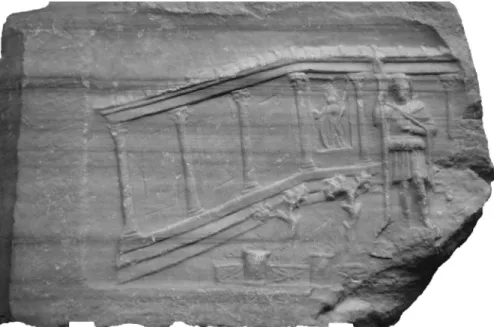 Fig. 1. Bas-relief des vomitoires de Capoue, conservé au musée de l’amphithéâtre de Capoue,   inv