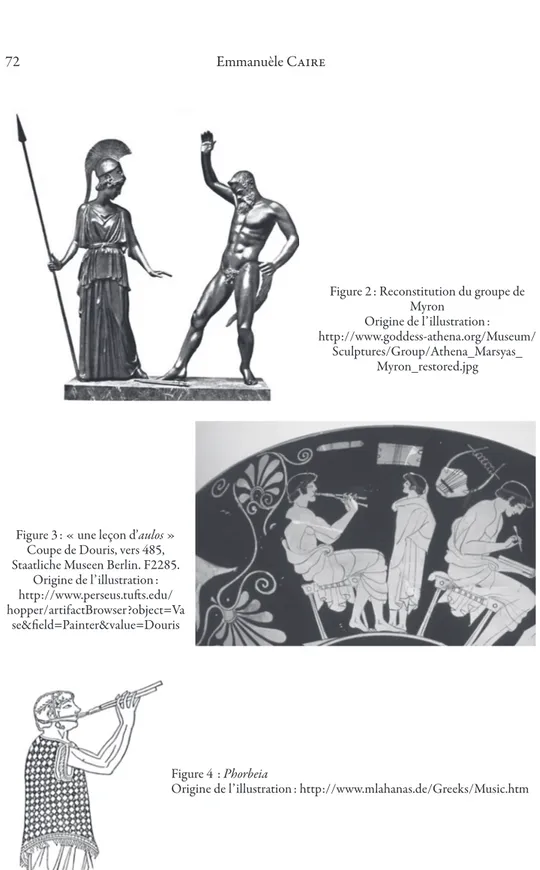 Figure 3 : « une leçon d’aulos » Coupe de Douris, vers 485,  Staatliche Museen Berlin