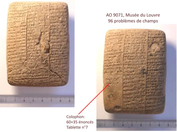 Figure 5 : tablette AO 9071,  Musée du Louvre 