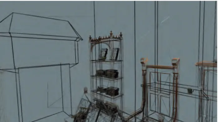 Fig. 1. Modèle numérique 3D temps réel vue en fil de fer.