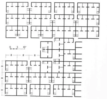 Fig. 1 : &#34;Plan de trame horizontale&#34; (M. Ecochard, architecte-urbaniste, 1955)