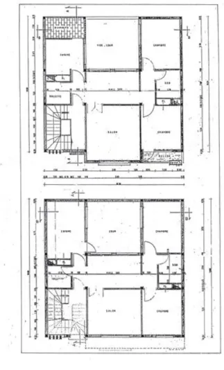 Fig.  3  :  "Plan-type"  établi  par  l'administration  (Source : MHAT, 1983)