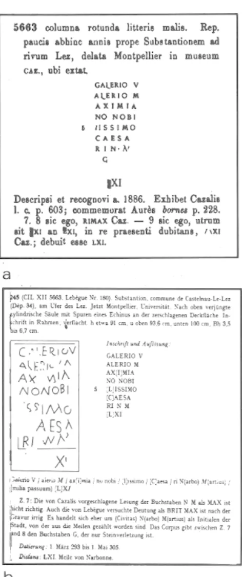 Fig.  1  — a,  Hirschfeld,  CIL  XTI  5663. 