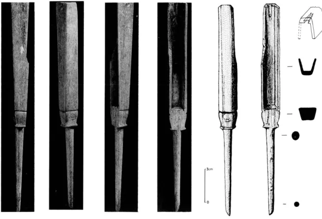 Fig.  1  —  Manche  d'éventail en ivoire d'Argentomagus  (Saint-Marcel,  Indre). 