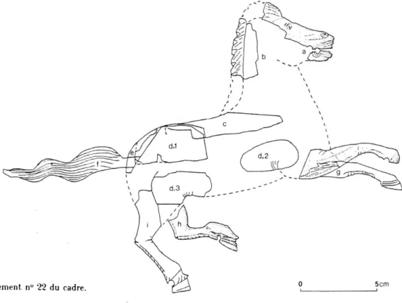 Fig. 5  — Restitution de l'élément n° 22 du  cadre.  5cm 