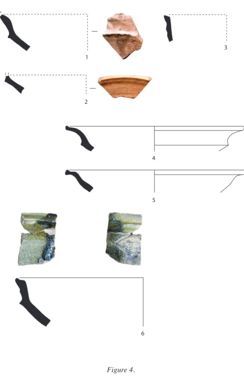Figure 4.  1-5 : Biscuits ; 6 : Surcuit (éch. 1:3).5612 34