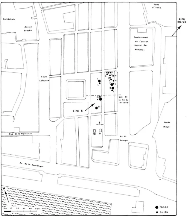 Fig.  1  :  Besagne, localisation des découvertes. 